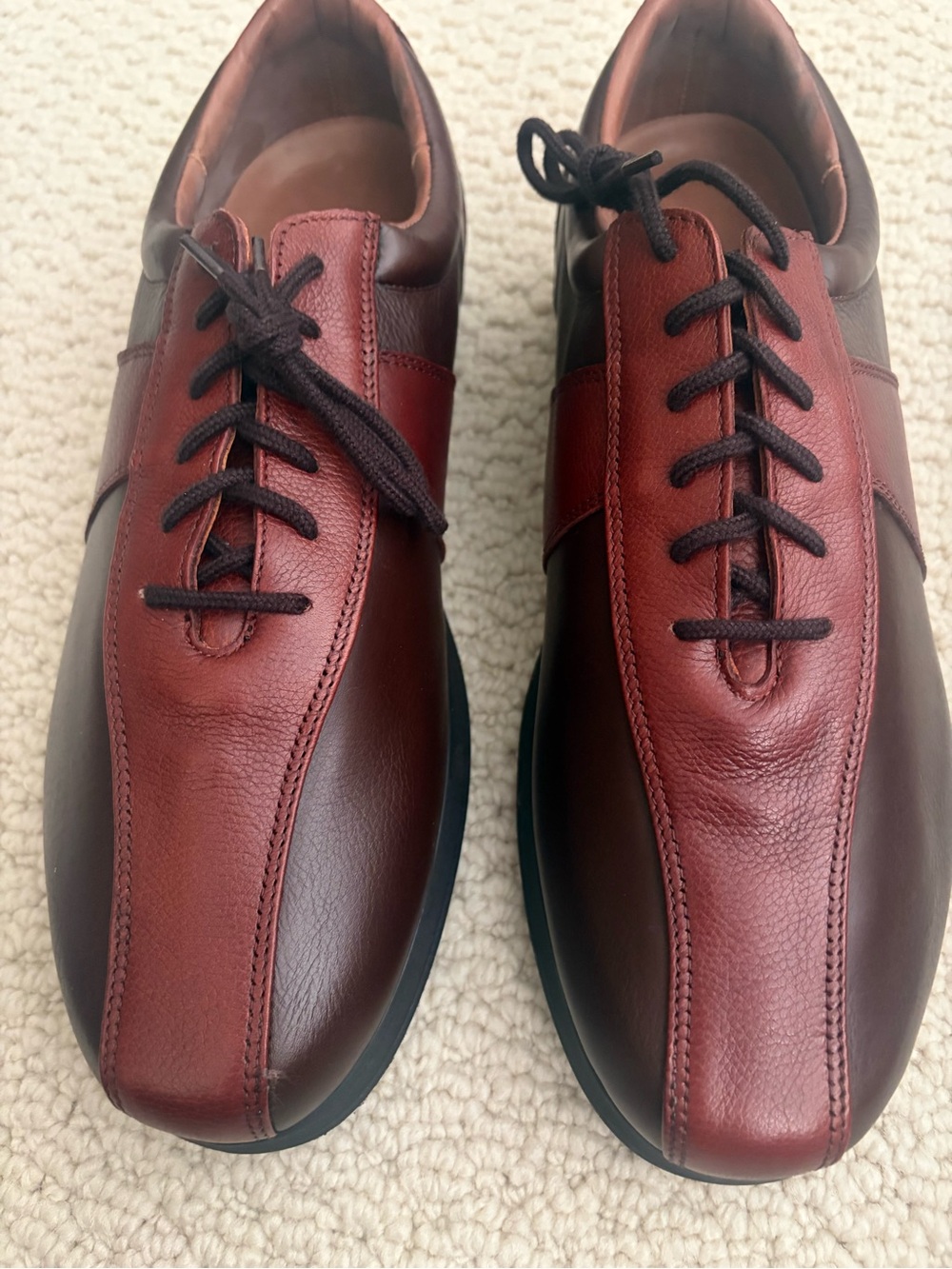 Men’s Allen Edmonds passport Two-Tone Brown Leather Oxfords